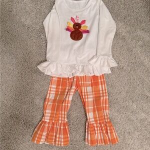 Turkey toddler shirt and matching pants